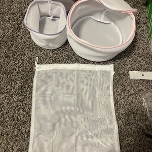 3 pc Set - White Mesh Bra/Lingerie Laundry Bags Set